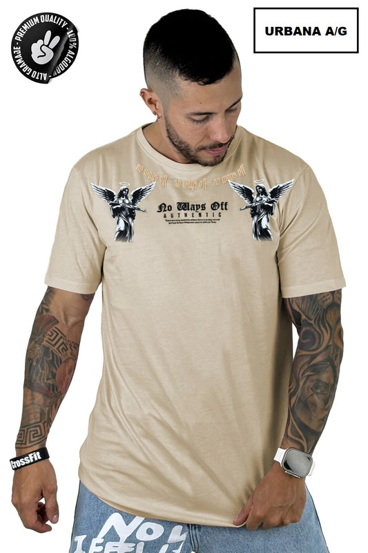 Camiseta Angel Way Beige ALTO GRAMAJE