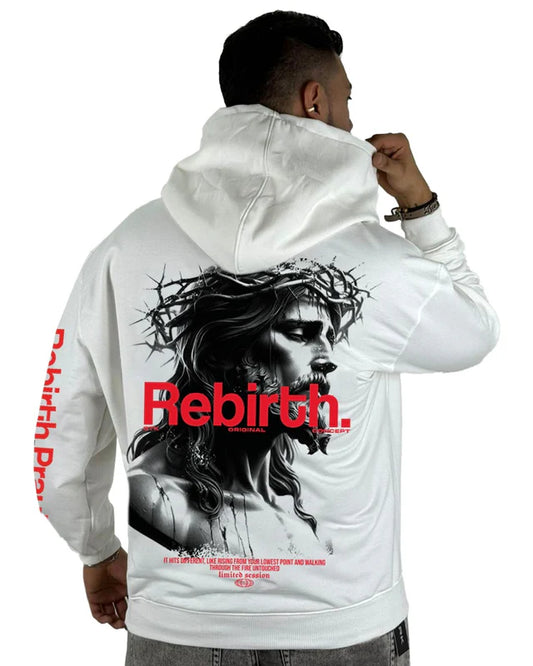 Buzo Capucha Blanco Hueso Rebirth