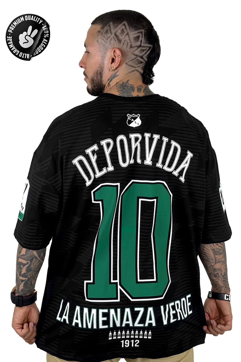 Oversize Deportivo Cali Negra ALTO GRAMAJE