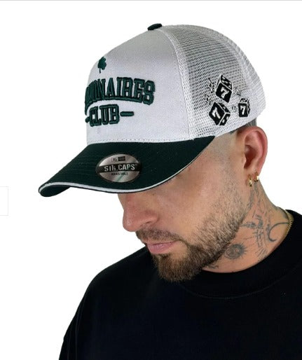 Gorra Especial Millonaries Blanca/Verde (Malla)