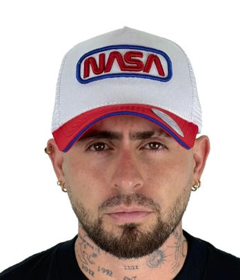 Gorra Especial Nasa Blanca/ Roja (Malla)