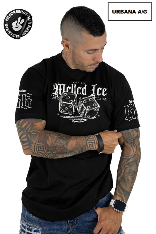 Camiseta Ice Negra ALTO GRAMAJE