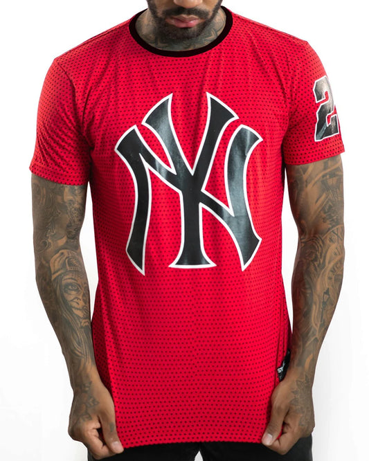 Camiseta Logo Yankees Roja