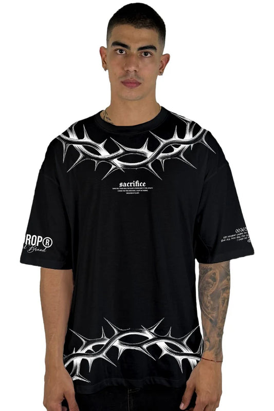 Oversize Negra Sacrifice Alto Gramaje