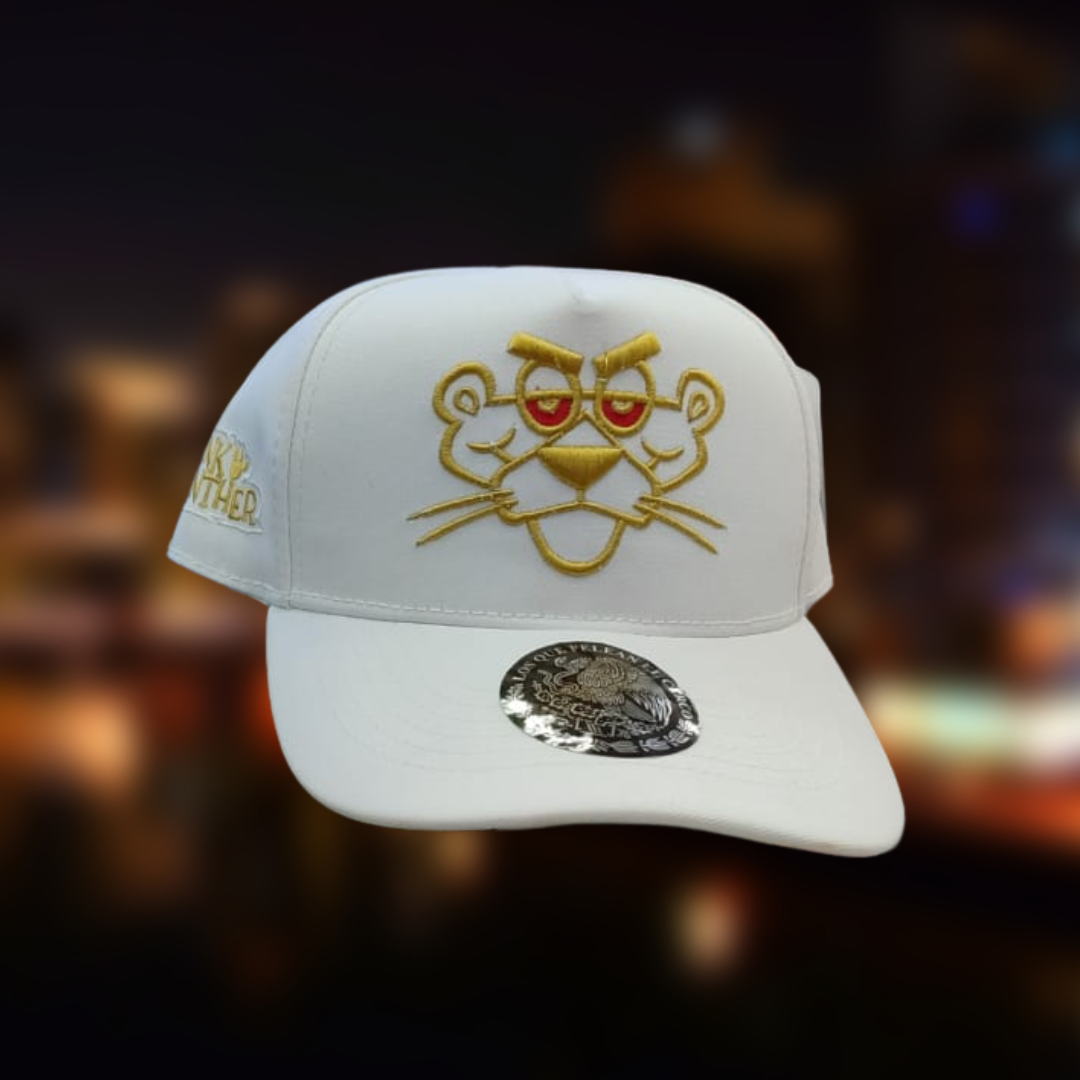 Gorra Premium Belica Pantera Blanca /Dorada