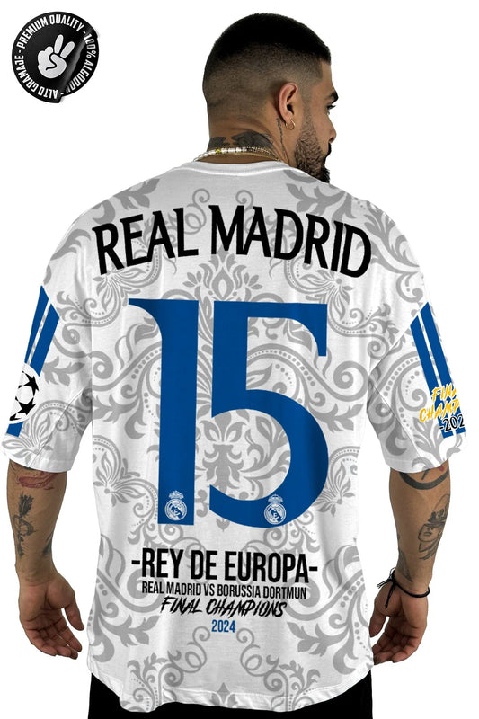 Oversize Real Madrid 15 blanca ALTO GRAMAJE