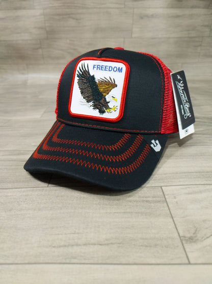 Gorra 1.1 Freedom Negra/Roja (Malla)