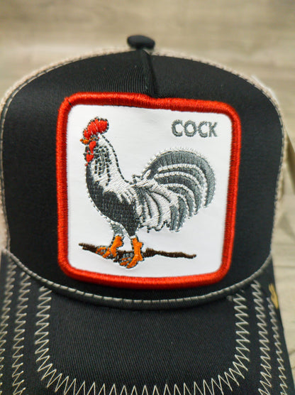 Gorra 1.1  Cock Negra/Beige (Malla)