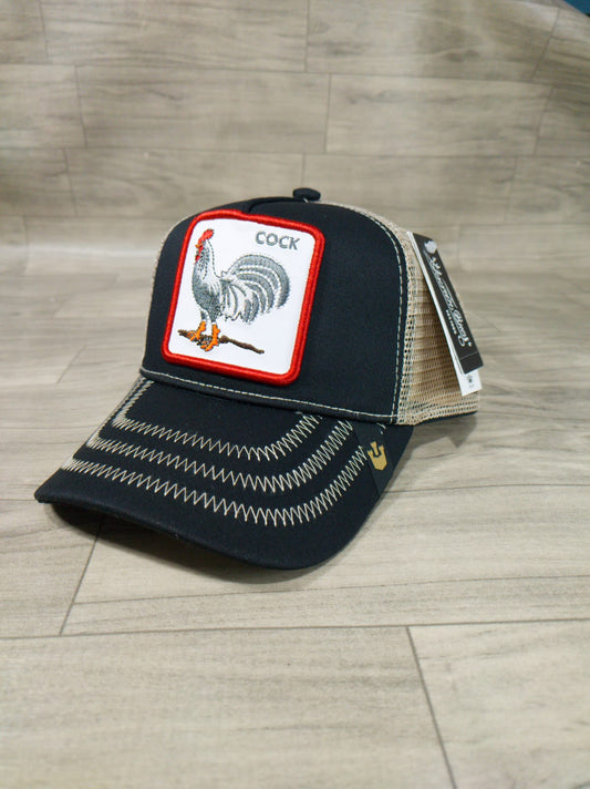 Gorra 1.1  Cock Negra/Beige (Malla)