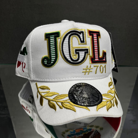 Gorra Especial JGL Belica Blanca Hojas